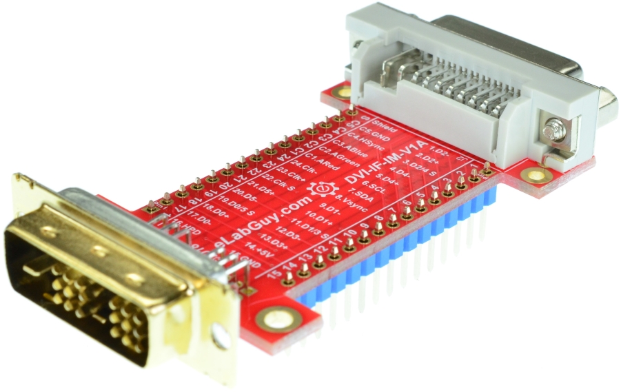 DVI-I Dual Link Female connector Breakout Board